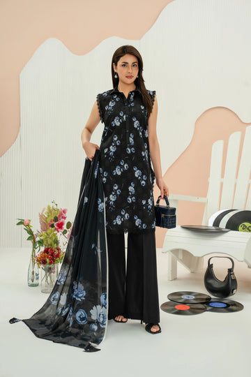 PRINTED LAWN UNSTITCHED 3PC SUIT