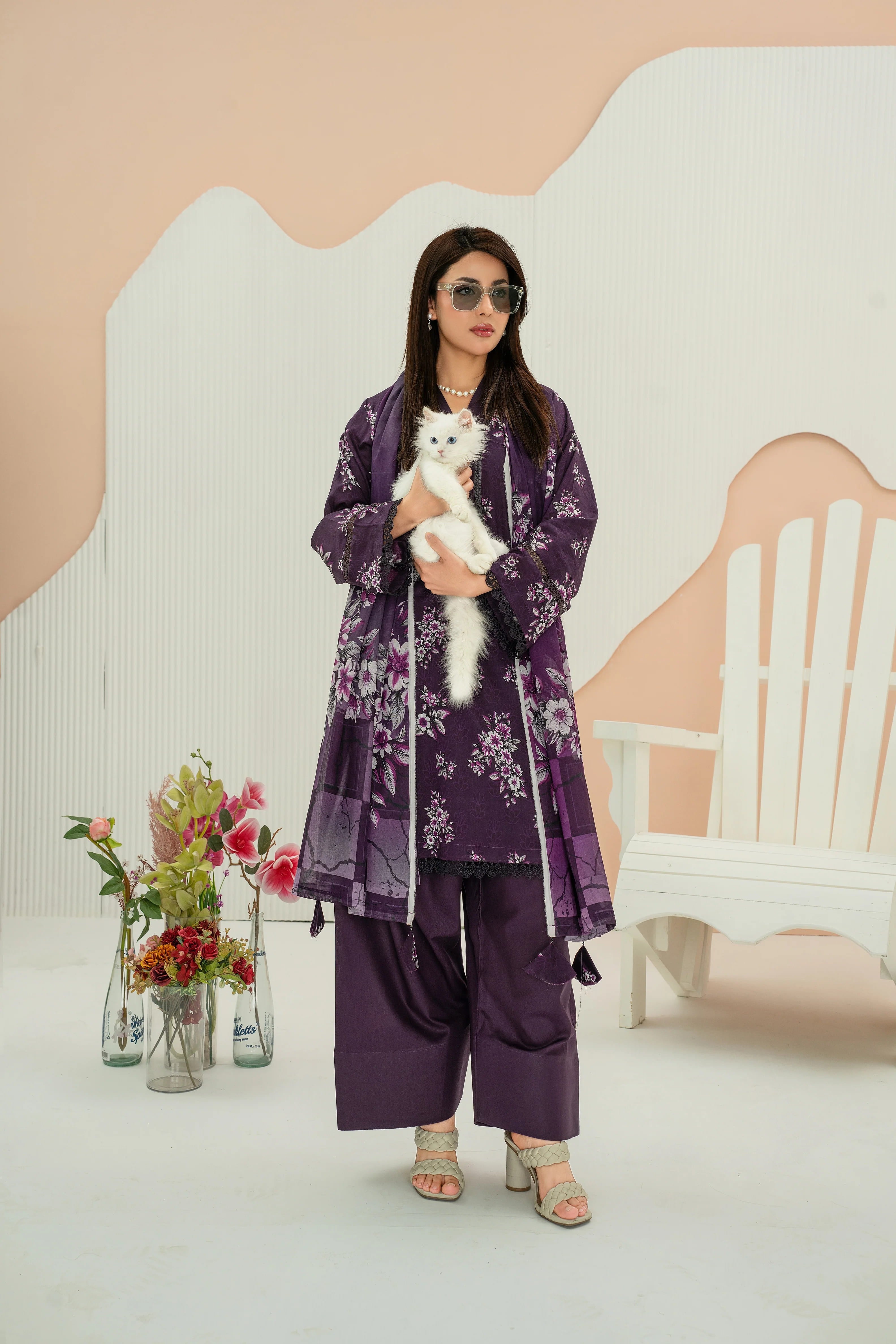 PRINTED LAWN UNSTITCHED 3PC SUIT