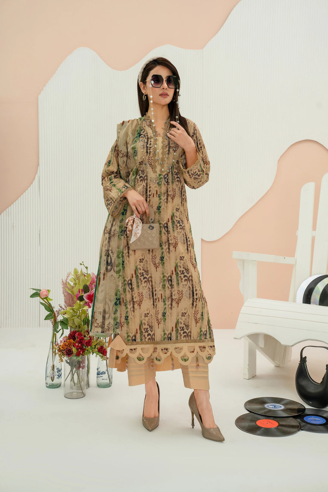 PRINTED LAWN UNSTITCHED 3PC SUIT