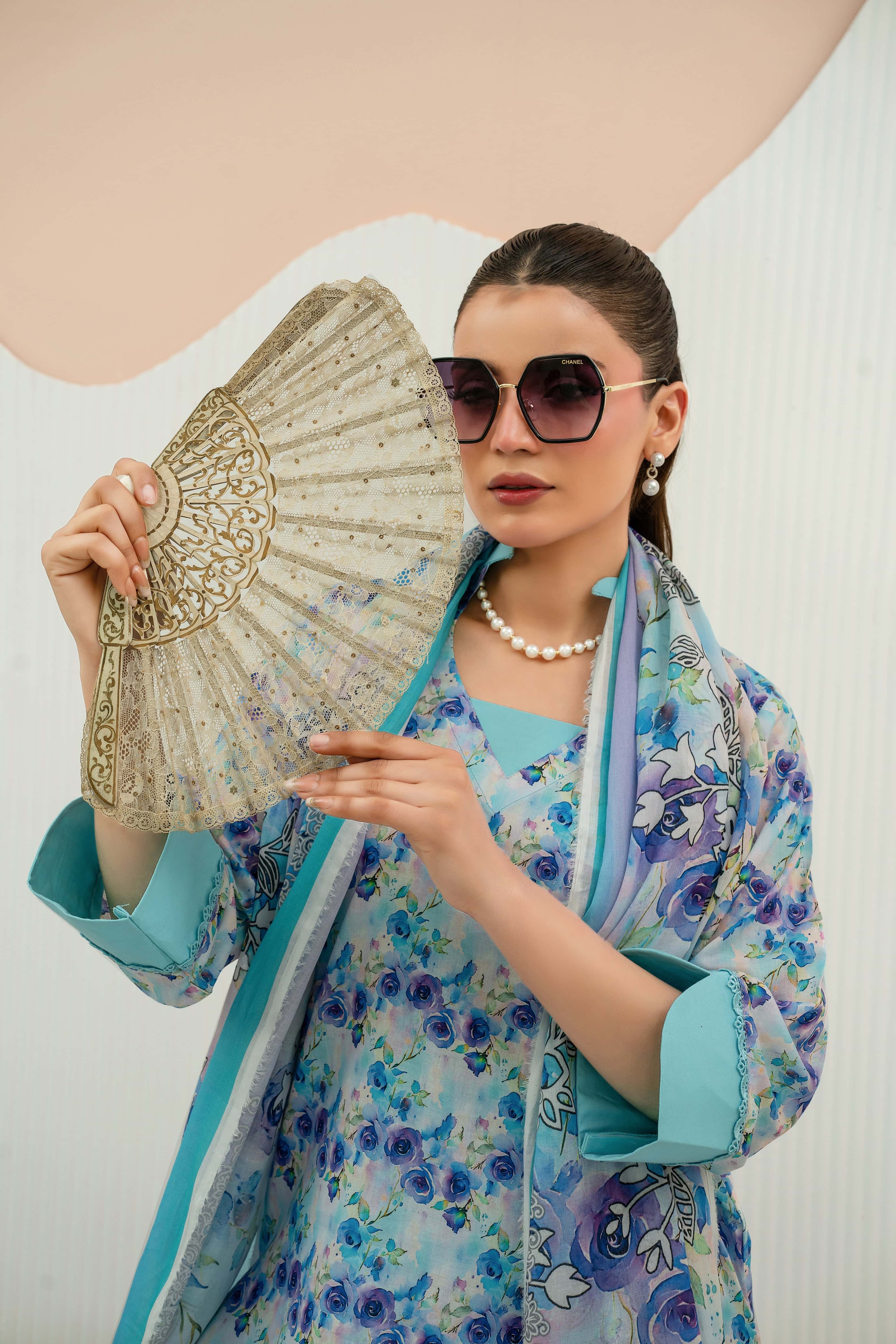 PRINTED LAWN UNSTITCHED 3PC SUIT